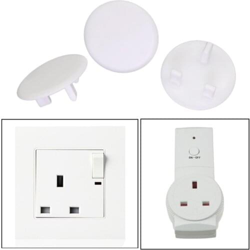 20pcs Baby Safety Child Electric Socket Outlet Plug Protection Security UK Standard Safe Lock Cover Kids Sockets Cover
