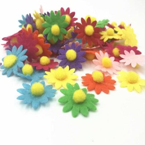 DIY 200PCS Hair ball flower shape Felt applique Accessories accessories Sewing 23mm