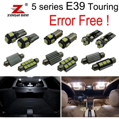 25x LED plate bulb + Interior dome mirror door Light Kit for BMW E39 5 series Touring 520i 525i 525d 528i 530i 530d 540i (97-03)