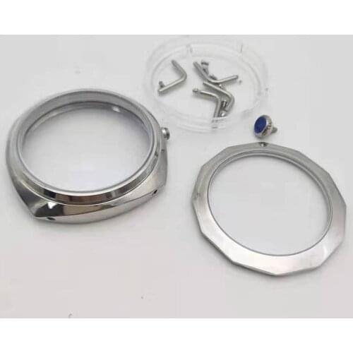 45mm Stainless Steel Hand-Winding Polished Watch Case for ETA 6497 6498 For ST36 Watch Movement Repair Parts