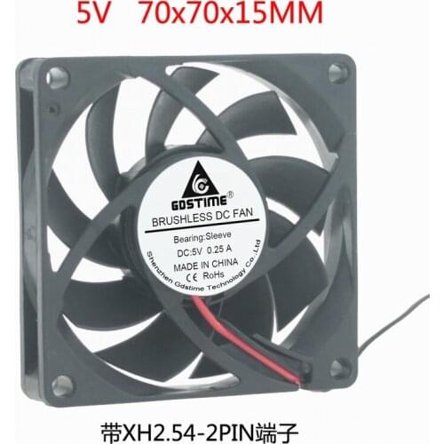 70*70*15mm DC5V 12V 24V sleeve bearing 7015 2Pin Cooling Brushless Fan 70MM Small Exhaust Fan