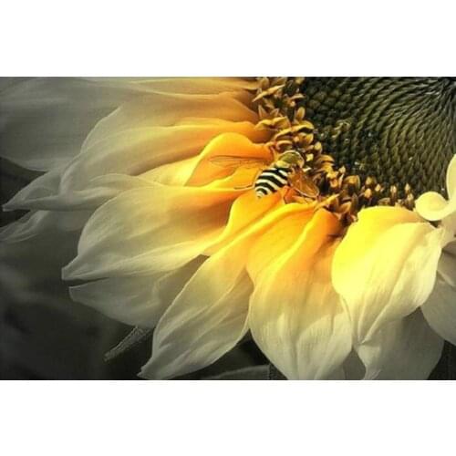 Diy Diamond Painting Mosaic 5D Sets Embroidery Cross Stitch Kit Sunflower Bee Full Square/round Drill Picture By Numbers