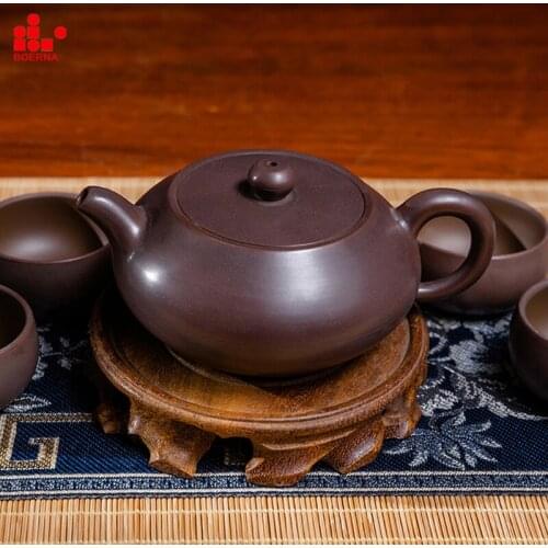 BOERNA 200ml Nixing Tea Pot Healthy Clay Hepan Nixing Teapot Ore Beauty Chinese Kungfu Kettle Suit Puer Black Tea With Gift Box