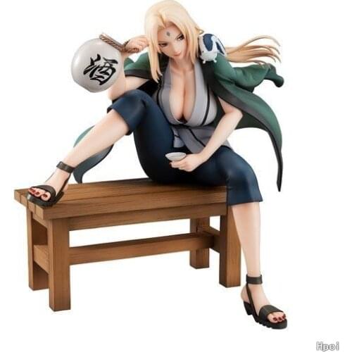 16cm Anime Figure Shippuden Tsunade Action Figure Toy GEM Drinking Tsunade Sexy Girl Figure Collectible Model