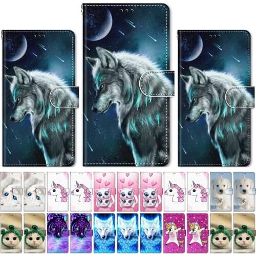 Fierce Lion Tiger Wolf Flip Phone Case For Redmi Note 3 4 4X 5A 5 Pro 6 Pro 7 8 Pro Redmi Go Y2 S2 Wolf Lion Flip Holster P08F
