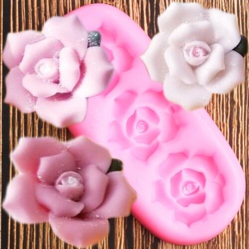 Rose Flower Silicone Molds Fondant Mold DIY Wedding Cake Decorating Tools Polymer Clay Candy Chocolate Gumpaste Moulds