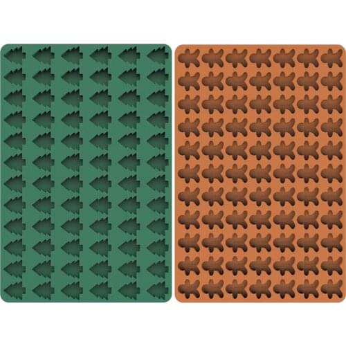 Cake Molds Pastry Tools Pressable 3D Christmas Tree Shape Press Baking Utensils Food-Grade Silicone No-Stick Durable