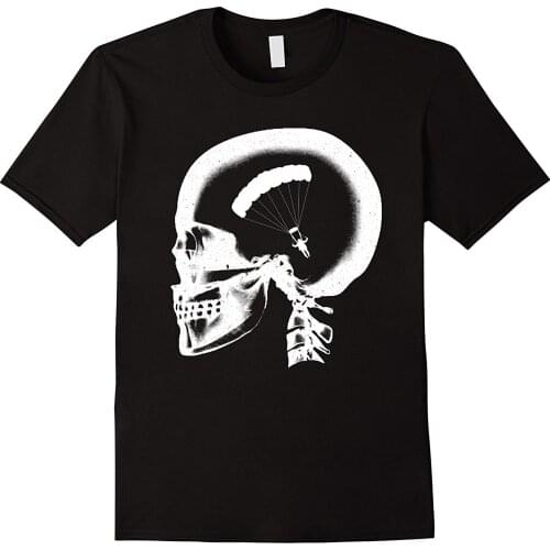 Skydiving In My Brain - T-shirt Short-Sleeved Cotton T Shirt Top Tee Round Neck Crazy Plus Size