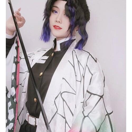 New Design Demon Slayer: Kimetsu no Yaiba Shinobu Kocho Cosplay Costume Demon Slaying Corps Uniform Man Costume Full Set