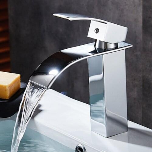 Faucet Home Bathroom Copper Chrome Faucet Washbasin Hot and Cold Faucet Under Counter Basin Faucet