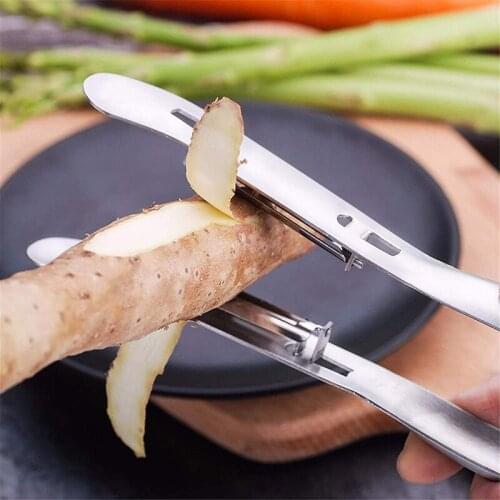 Kitchen Supplies Creative Asparagus Yam Double-Sided Planing Multi Function Stainless Steel Vegetable Peeler Kitchen Tool