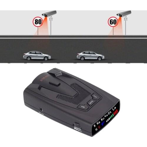 L41A STR555 Car Radars Detector Sensitive Vehicle Speed Alert Alarm Warning Full-Band Monitoring Radars
