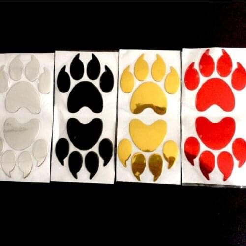 10-30pairs PVC soft Dewtreetali Car Sticker Cool Design Paw 3D Animal Dog Cat Bear Foot Prints Footprint 3D Decal Car Stickers