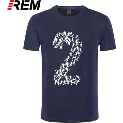 REM mens T-shirt man t shirt summer letter number 2 t-shirt survetement footbal