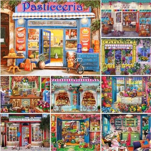 5D Diy Diamond Painting Store Set Kit Full Drill Diamond Embroidery Cross Stitch Sale Landscape Wall Art Decorations New Arrival