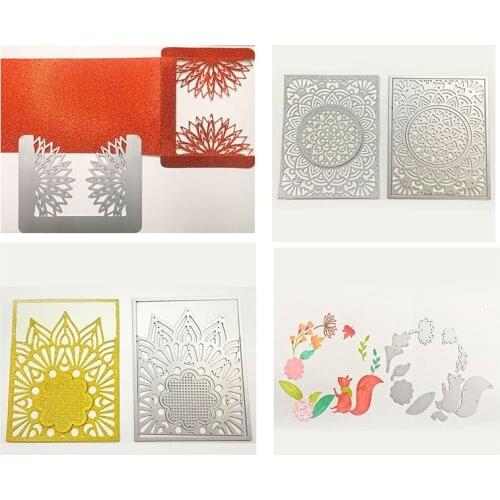 2019 New Metal Cutting Dies Flower Round Squir Frame Stencils For DIY Scrapbooking Embossing Paper Card Photo Album Making Craft