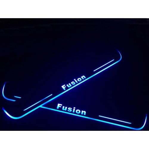 Welcome Pedal Lights For Ford Fusion 2013 - 2018 2019 2020 Pedal car Door Sill Pathway Lamps led thresholds scuff plates AUTO