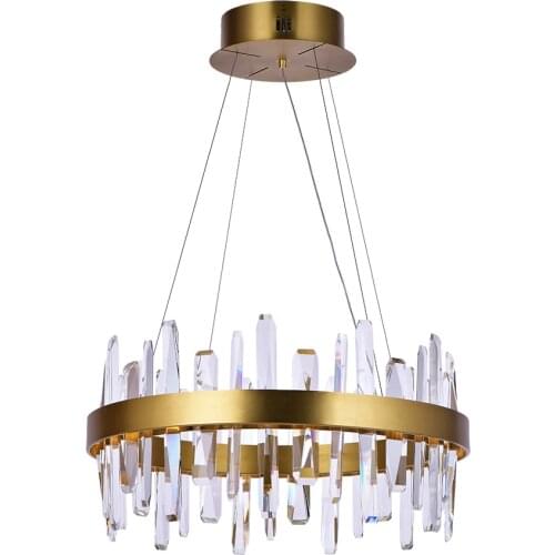 Luxury Foyer Crystal Chandelier Lighting AC110V 220V Lustre LED Dining Room Lampe