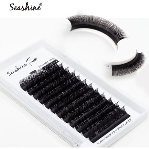 Seashine Luxury C D L CURL Silk Eyelash Extension Nutural Long Individual Lashes 100% Hand Made False Eyelashes Extension