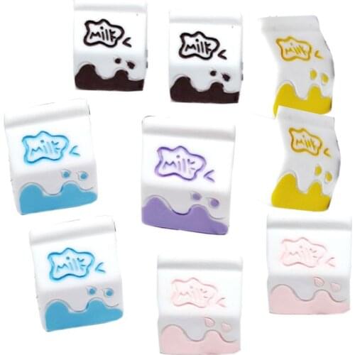 Cute Simulation Milk Box Mini Play Food 1:12 Dolls Miniature Dollhouse Accessories DIY Scrapbooking for Embellishments Craft