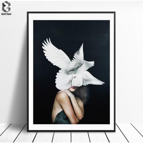 Modern Cuadros Posters And Prints Pigeon Wall Art Canvas Painting Nordic Wall Pictures for Living Room Decoration