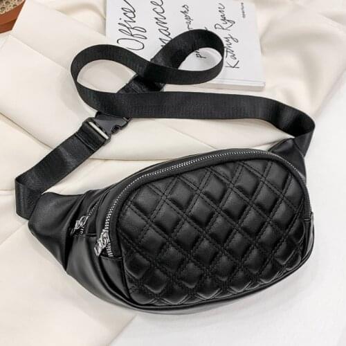 High-quality ladies rhombus shoulder bag2021new fashion chest bag broadband female bag messenger bag wild mesh rhombus waist bag