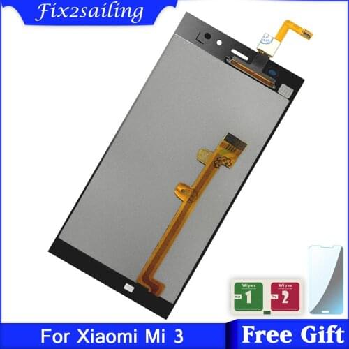 Super Amoled LCD Screen For XIAOMI Mi3 LCD Display + Touch Screen Replacement for Xiaomi Mi 3 Display 5.0inch LCD