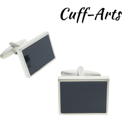 Cufflinks for Men Rectangle Brushed Cufflinks Classic Mens Cufflinks Gifts for Men Shirt Cuff links by Cuffarts C10201