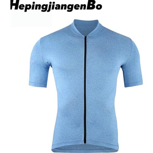 HepingjiangenBo Cycling Jersey Cation Fabric Reflective Short Sleeve Road Bike Racing MTB Ykk Zipper Sports Bicycle Clothing
