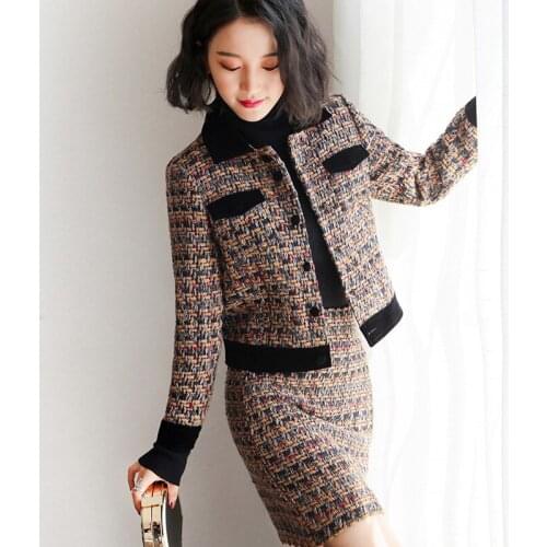 Women Suits Bodycon Dress Jacket 2 Pieces Set Office Wear Jacket Dress 2019 Spring Autumnwinter Female Dress Suits Plus Size 5XL