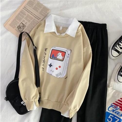 2021 new two-piece ins hooded sweatshirt women student suit thin section Korean version loose fashion trend