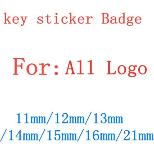 10PCS 11mm 14MM 16mm 21mm all logo Black Blue Red white Key Remote Fob Emblem Badge Logo Sticker