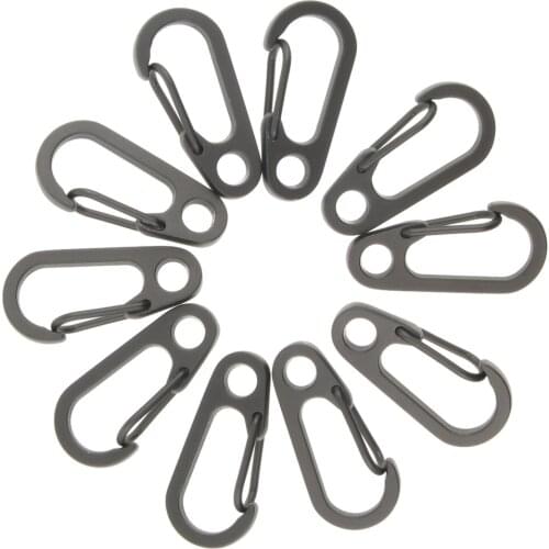 10Pcs Mini Carabiner Clip Snap Spring Clasp Hook Keyring Camping Karabiner 15kg Carabiners Daily use Outdoor Hiking Tools