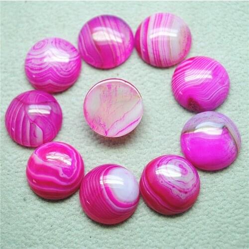 10PCS Nature Gem Stone Cabochons Round Shape 16MM DIY Beads Accessories Jewelry Findings Wholesale Price Free Shippings