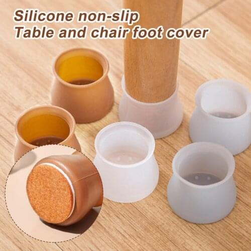 4/16pcs Silicon Furniture Leg Protection Cover Table Feet Pad Floor Protector For Chair Leg Floor Protection Anti-slip