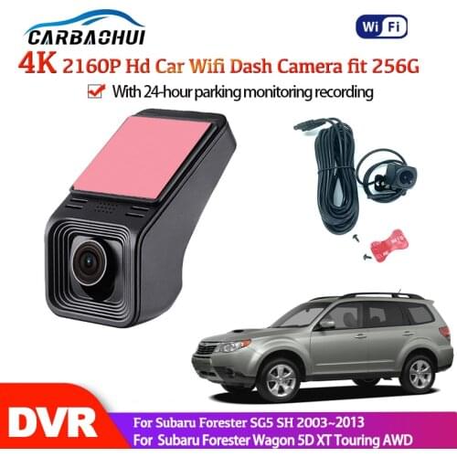 4K HD 2160P Car DVR Dash Camera Video Recorder camera For Subaru Forester SG5 SH 2003~2013 For Subaru Forester Wagon 5D XT AWD