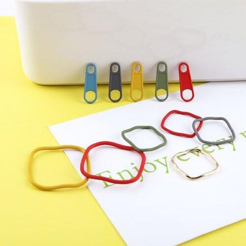 6pcs New Design Frosted Spray Irregular Hollow Zipper Accessories Stud Earrings For Women Fashion Material Diy Jewelry Making