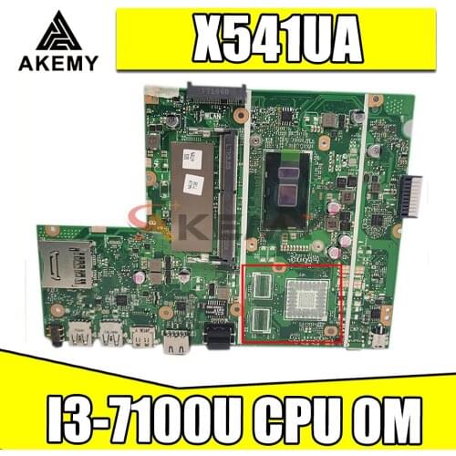 Akemy For Asus X541UJ X541UV X541UVK X541UQ X541UQK X541UA X541UAK X541U laptop motherboard mainboard with I3-7100U CPU 0M GM