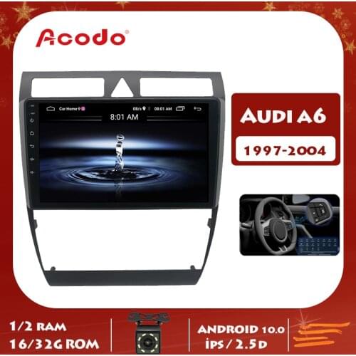 ACODO 2G RAM 16G ROM Android 10.0 Car Radio Multimedia Player For Audi A6 1997-2004 Navigation GPS 2 Din