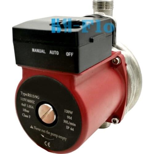 110-120V Household Heating Hot Water Circulation Pump to Warm The Ultra-quiet Booster Pump Central Heating NPT 3/4'' 120W