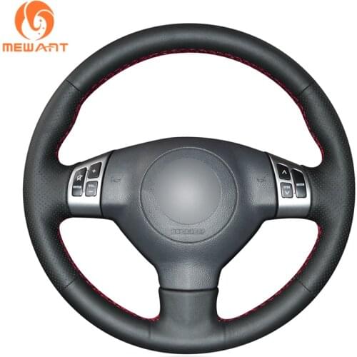 MEWANT Black Artificial Leather Car Steering Wheel Cover for Suzuki Swift Sport 2005-2011 Splash 2007-2015 Opel Agila Vauxhall