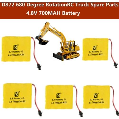 D872 1/14 680 Degree Rotation RC Truck Spare Parts 4.8V 700mAh Battery For D872 All-terrain Remote Control Excavator Accessories