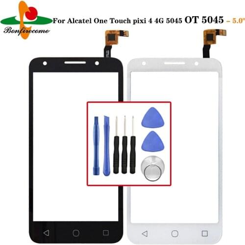 For Alcatel One Touch pixi 4 4G 5045 OT5045 5045A 5045D Touch Screen Digitizer Sensor Outer Glass Lens Panel Not LCD
