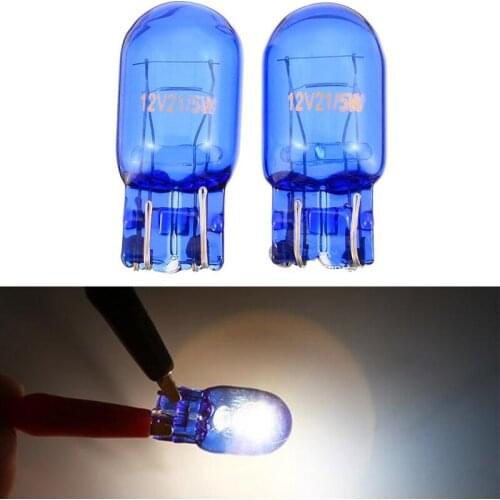 2pcs T20 7443 W21/5W 6500k Halogen White DRL Sidelight Turn Signal Indicators