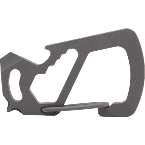 Multi Function Climbing Carabiners Pendant Titanium Alloy Survival Ring Locking Lock Hanging Hook Buckle Outdoor Tools