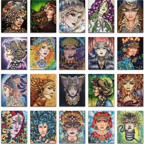 5D Diamond Painting Kit Color Cartoon Girl Sexy lady art Full Square&Round Diamond mosaic Paint Diamond embroidery Cross stitch