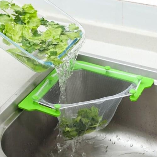 Kitchen Sink Filter Sets Leftovers Sink Mesh Triangle Rack Strainer Bags Trash Gadget Set Drainage Accessories Drain Waste Bins