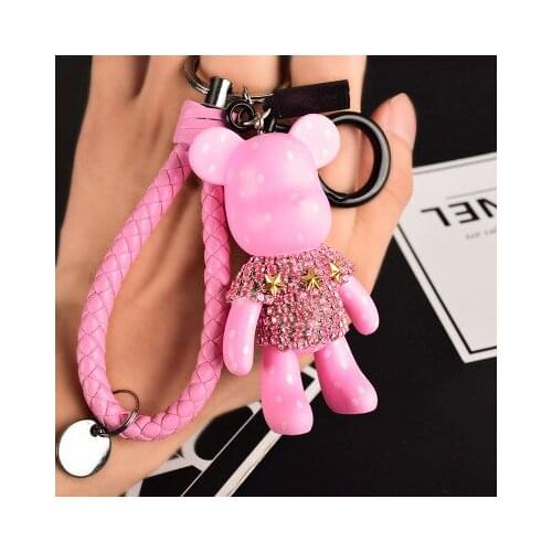 2018 Fashion New Brand rubber Gloomy Bear Keychain Keyring For Women Bag Car Key Chain Trinket Jewelry Gift Souvenirs Llavero