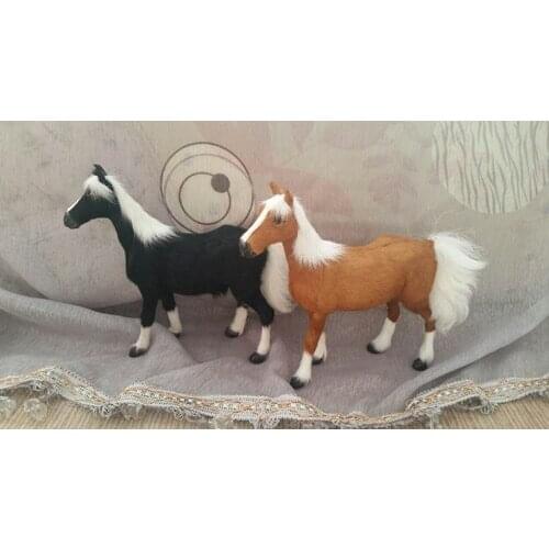 A pair of simulation horse toys polyethylene & furs cute horse dolls gift about 20x23CM 273