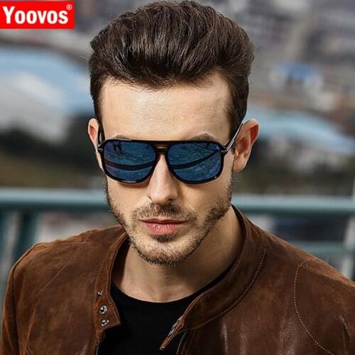 Yoovos 2021 Polarized Square Sunglasses Men High Quality Mirror Driving Sun Glasses Retro Brand Lunette De Soleil Homme UV400